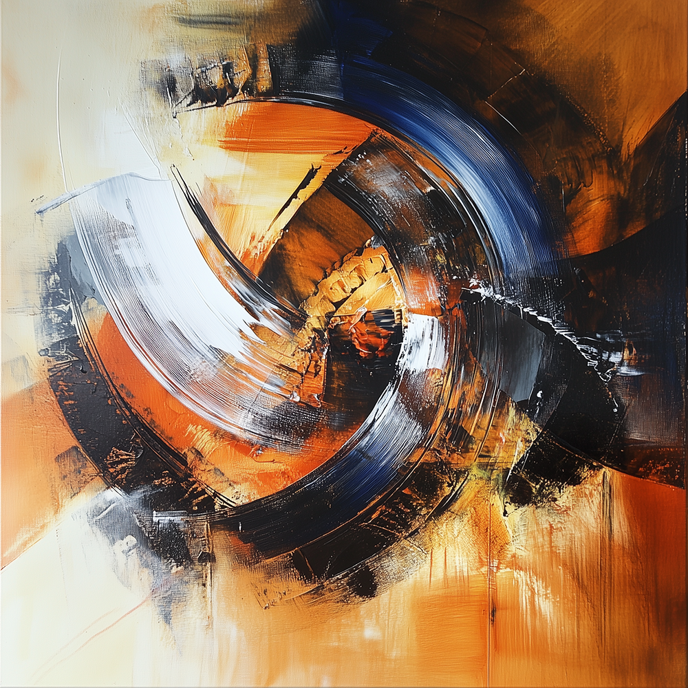 Tableau Décoratif Spiralique Flamboyant - Artibar Tableaux de décoration Art abstrait