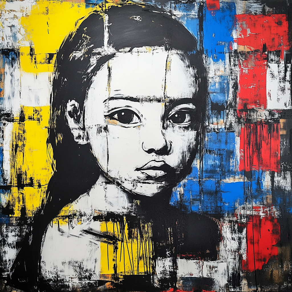 Tableau Décoratif Portrait Urbain Intense - Artibar Tableaux de décoration Art abstrait