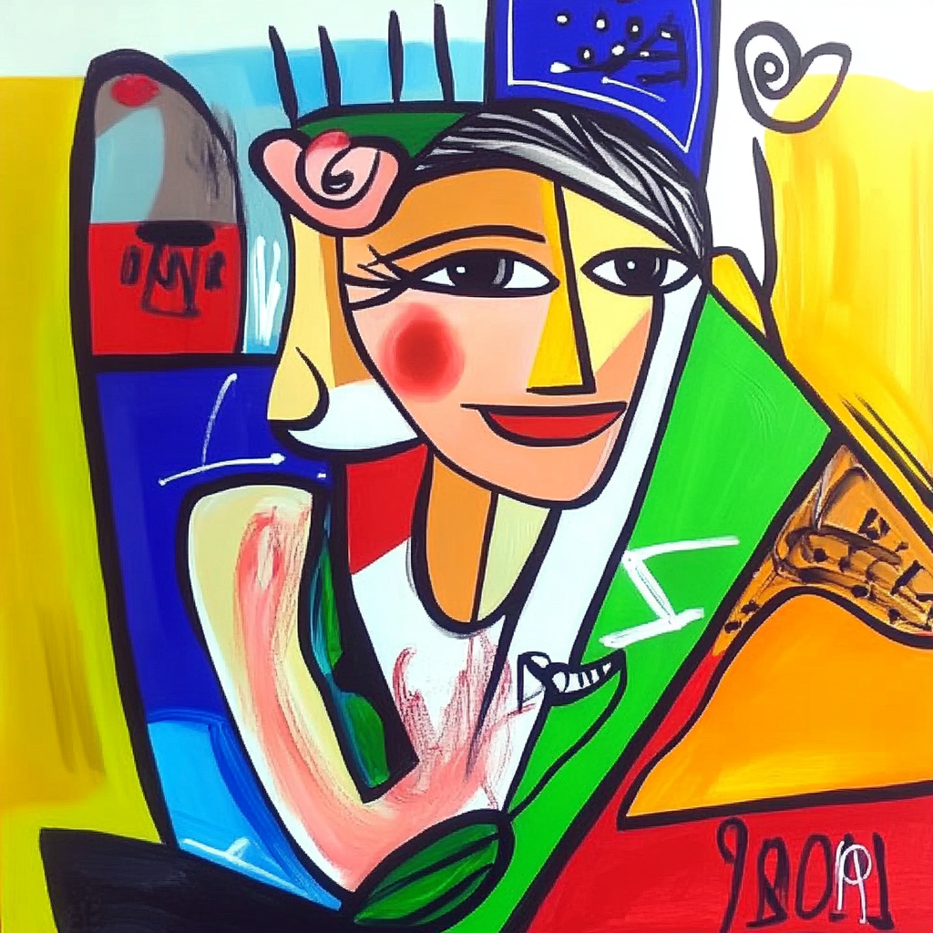 Tableau Décoratif Cubiste Coloré - Artibar Tableaux de décoration Art abstrait