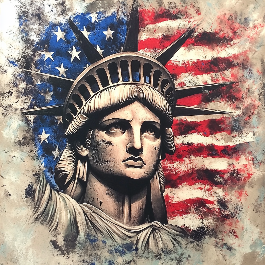 Tableau Décoratif Statue de la Liberté Urbaine - Artibar Tableaux de décoration Art abstrait