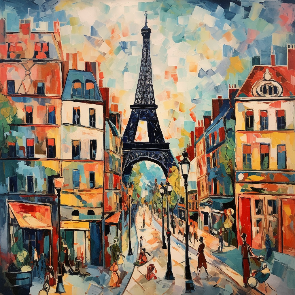 Tableau Décoratif Paris en Couleurs