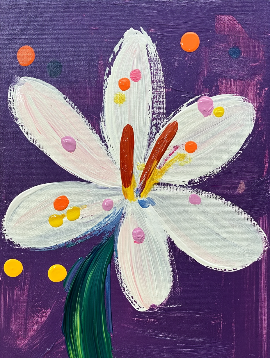 Tableau Décoratif Fleur Pop Éclatante - Artibar Tableaux de décoration Art abstrait