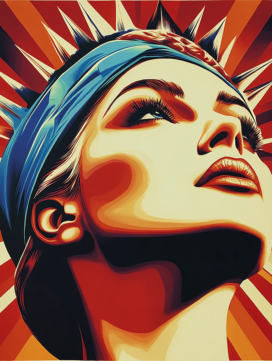 Tableau Décoratif Pop Art Liberté Rayonnante