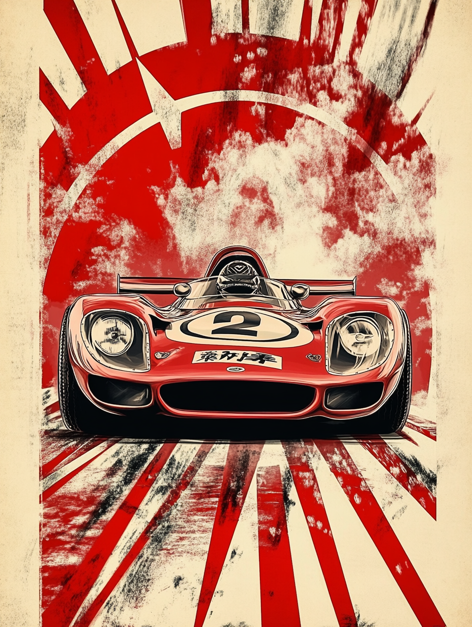 Tableau Décoratif Vintage Racing Fury - Artibar Tableaux de décoration Art abstrait