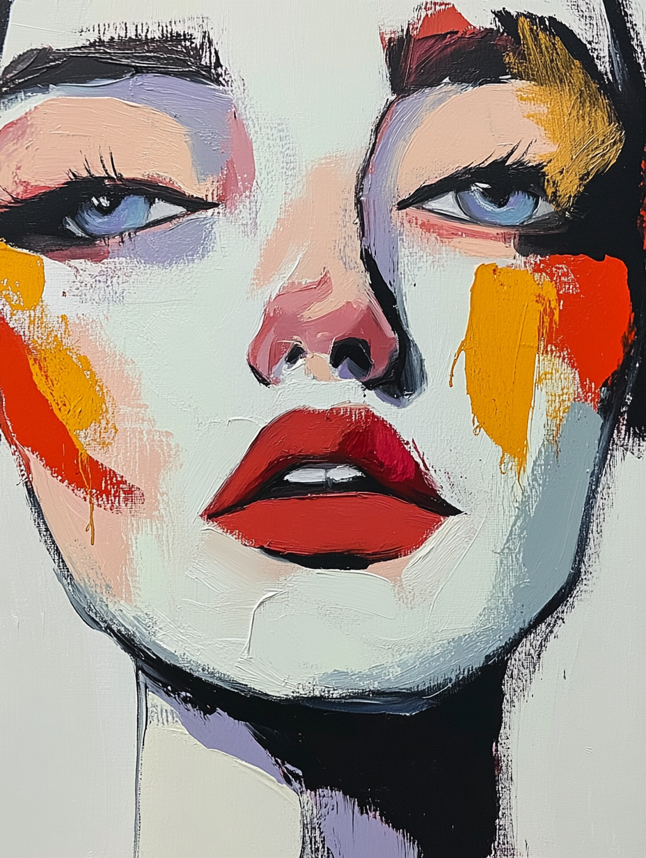 Tableau Décoratif Expression Visage Intense - Artibar Tableaux de décoration Art abstrait