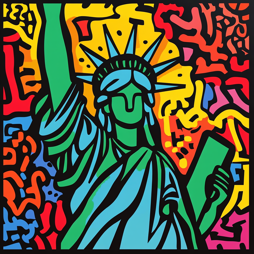 Tableau Décoratif Pop Art Liberté Éclatante - Artibar Tableaux de décoration Art abstrait
