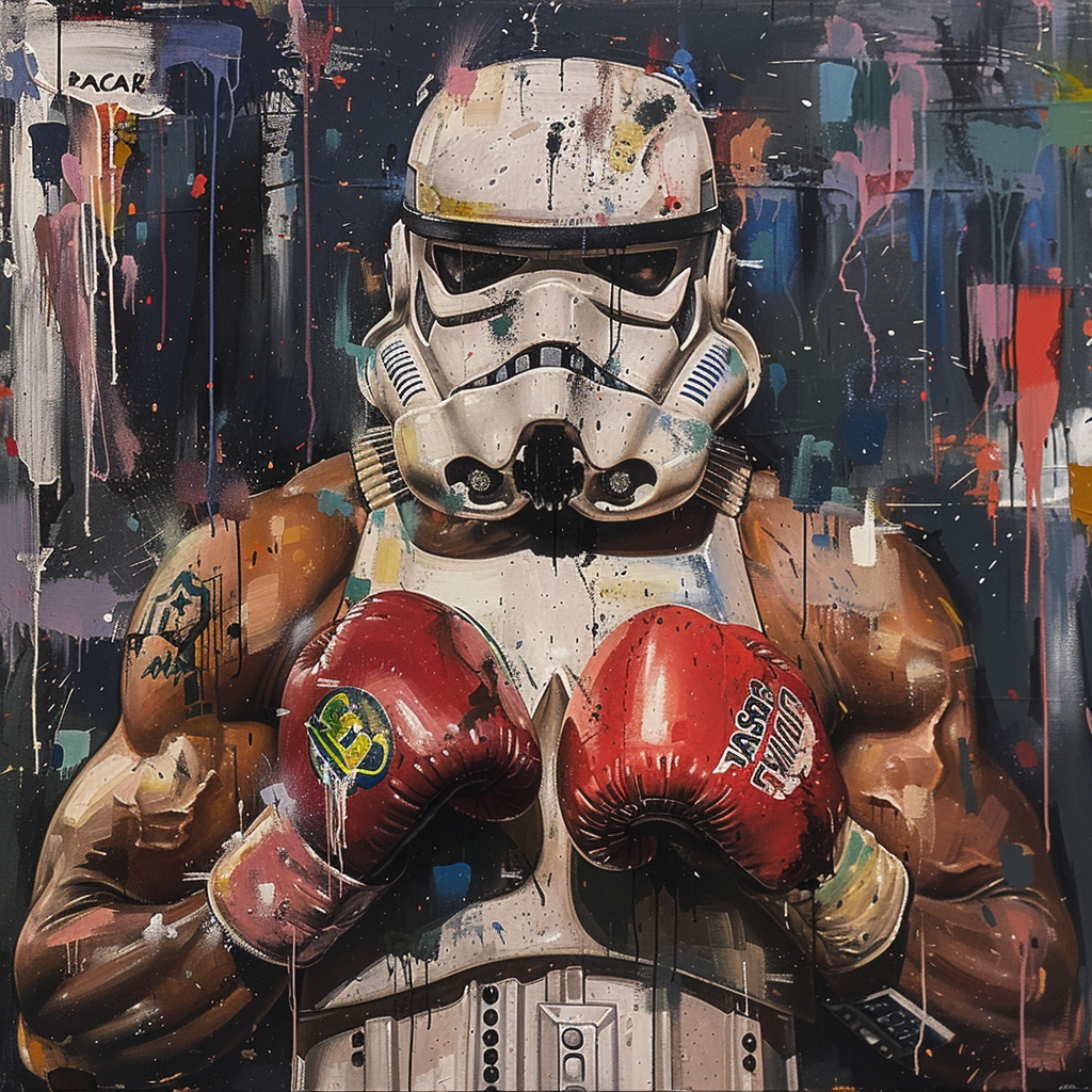 Tableau Décoratif Stormtrooper Boxeur Urbain - Artibar Tableaux de décoration Art abstrait
