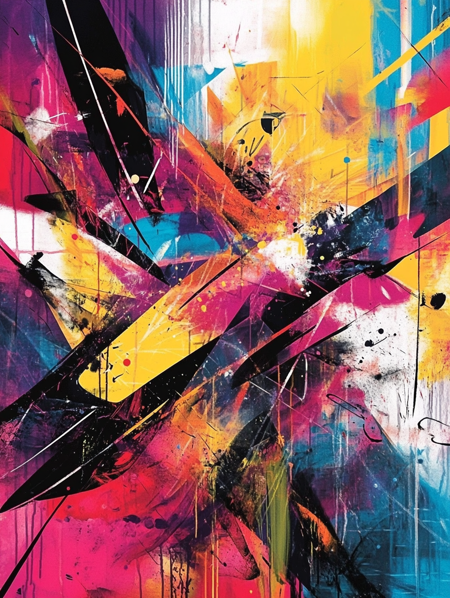 Tableau Décoratif Explosion Chromatique - Artibar Tableaux de décoration Art abstrait