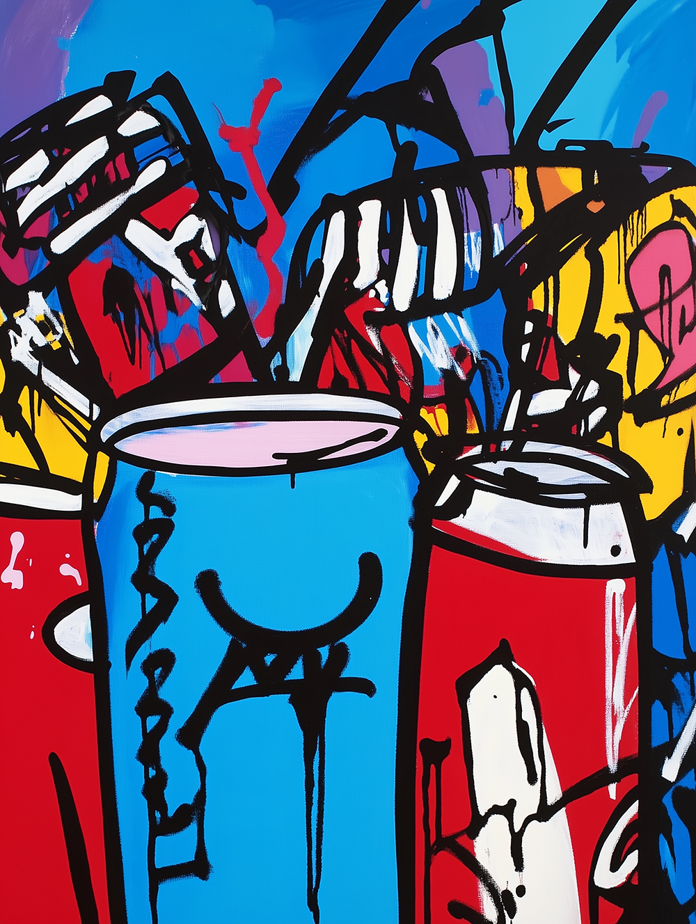 Tableau Décoratif Soda Pop Coloré - Artibar Tableaux de décoration Art abstrait