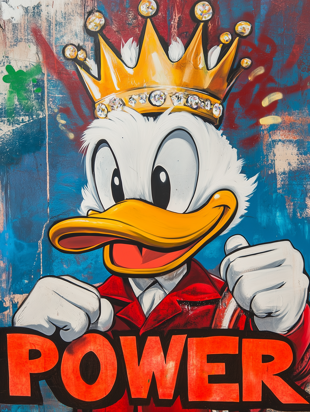 Tableau Décoratif King Duck Power - Artibar Tableaux de décoration Art abstrait