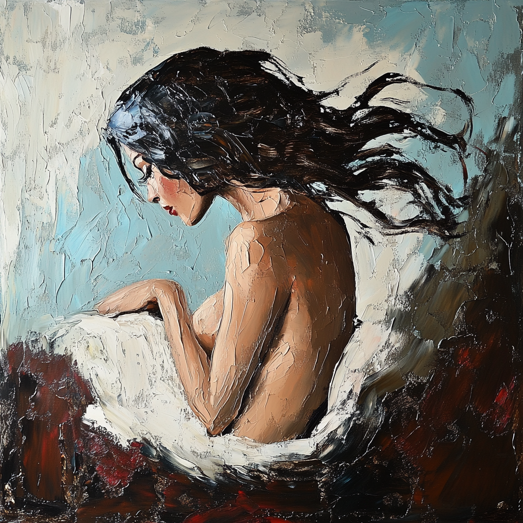 Tableau Décoratif Femme Envolée - Artibar Tableaux de décoration Art abstrait
