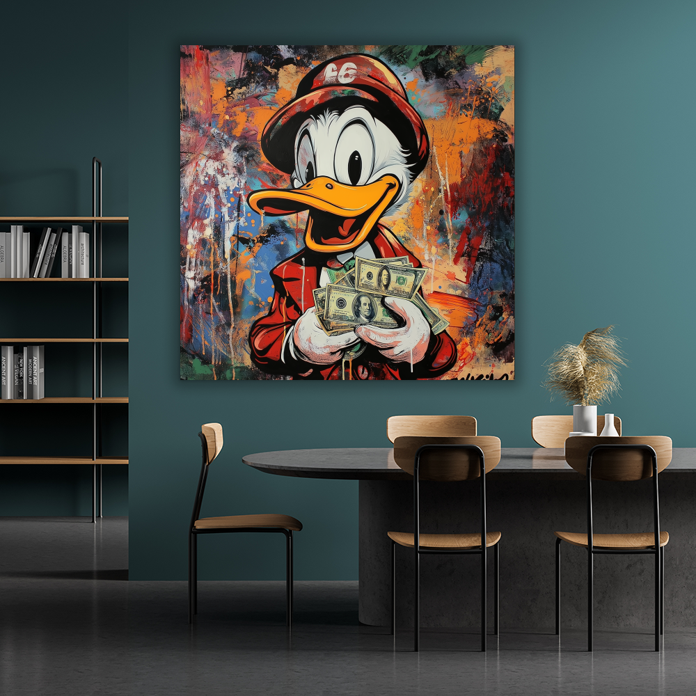 Tableau Décoratif Dollar Duck Explosion - Artibar Tableaux de décoration Art abstrait