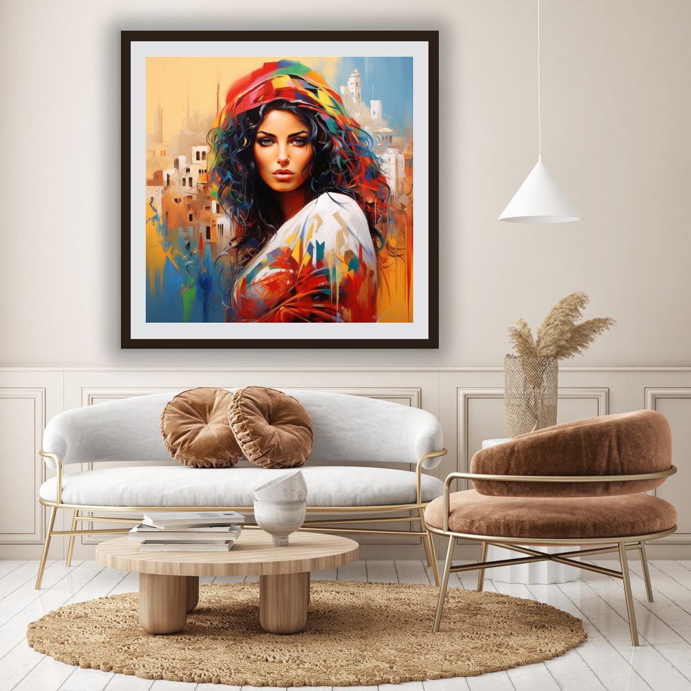 Tableau Décoratif - Portrait d'Inspiration Méditerranéenne - Artibar Tableaux de décoration Art abstrait