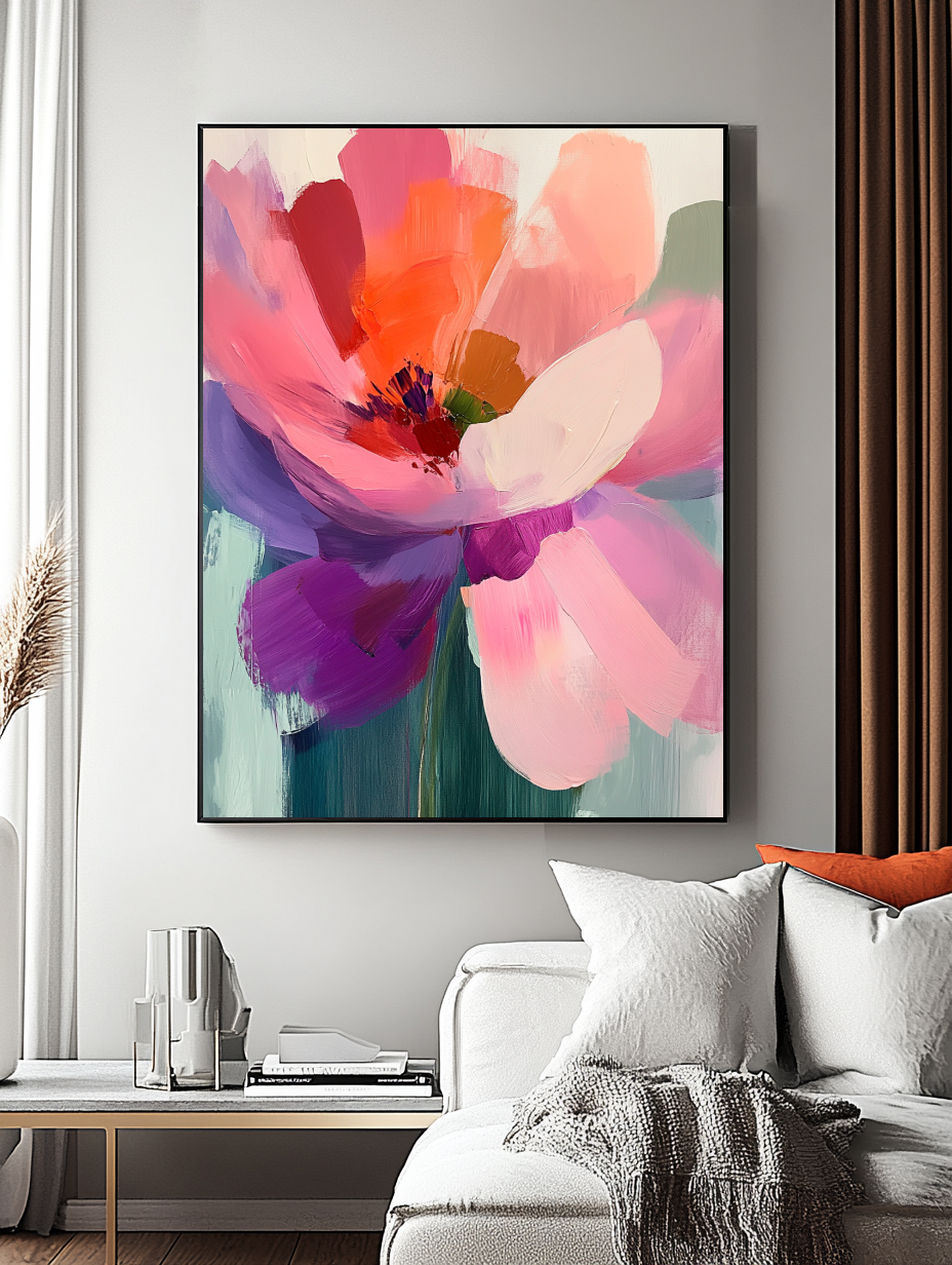 Tableau Décoratif Explosion Florale - Artibar Tableaux de décoration Art abstrait