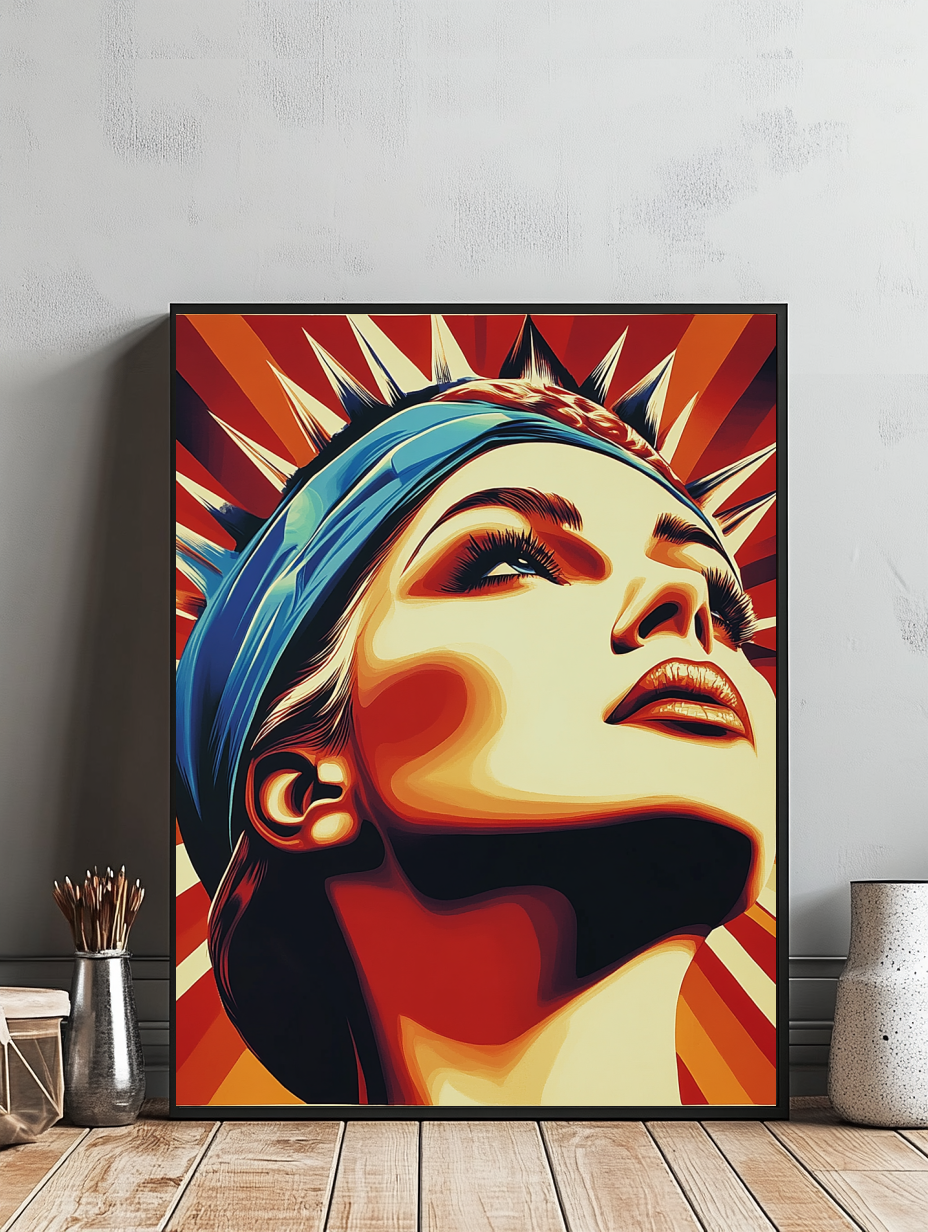 Tableau Décoratif Pop Art Liberté Rayonnante