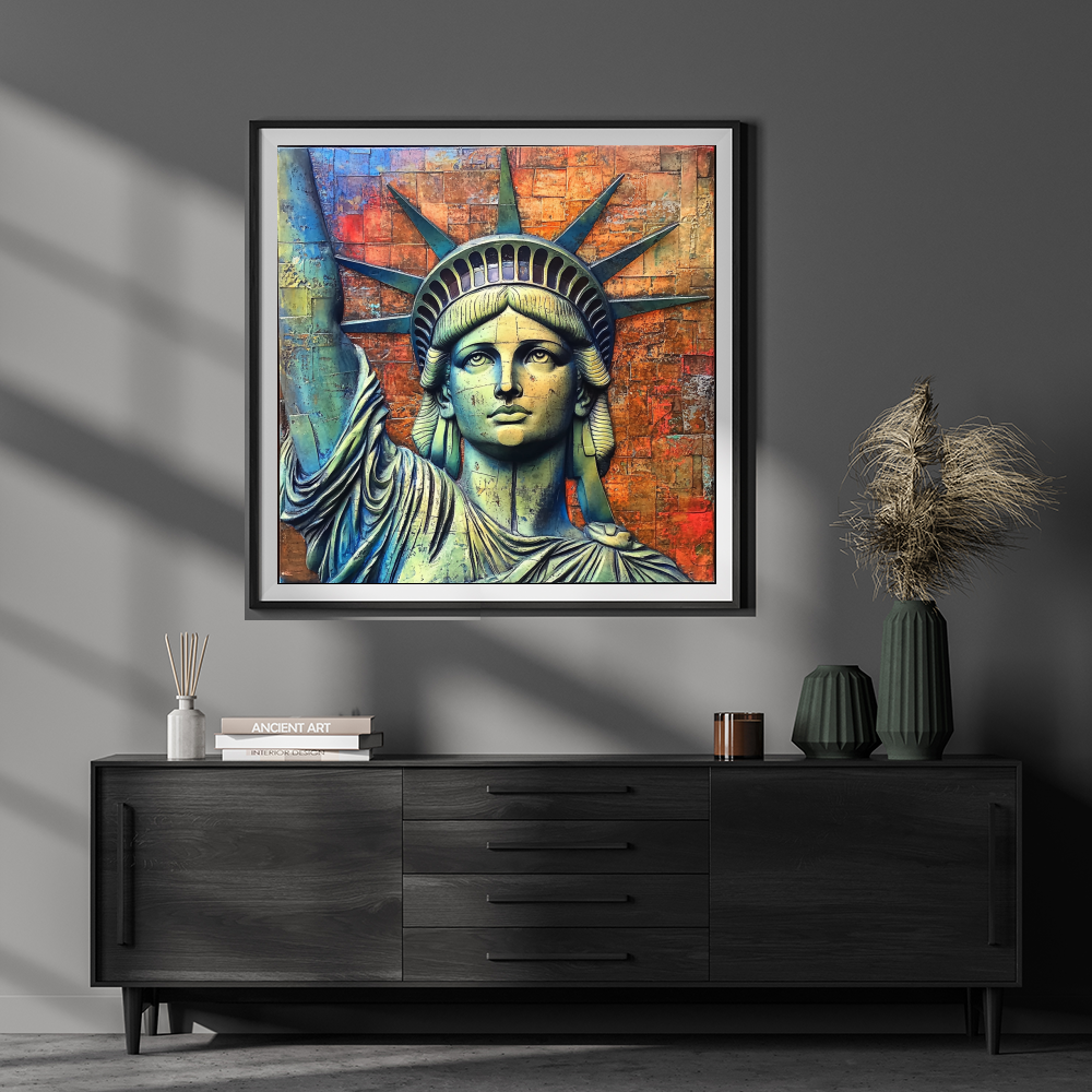 Tableau Décoratif Statue de Liberté Sublimée - Artibar Tableaux de décoration Art abstrait