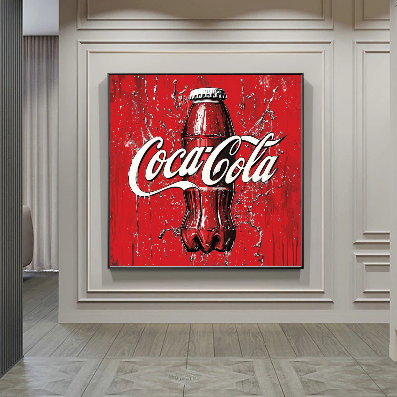 Tableau Décoratif Pop Art Rouge Éclatant