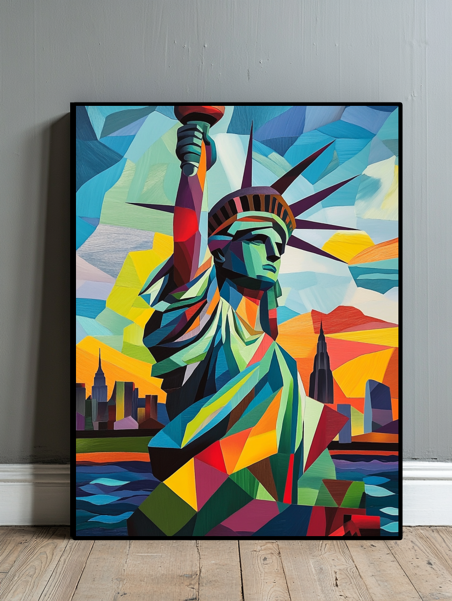 Tableau Décoratif Statue de Liberté Moderniste - Artibar Tableaux de décoration Art abstrait