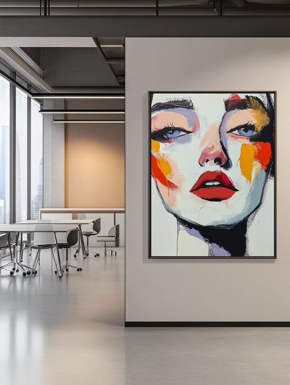 Tableau Décoratif Expression Visage Intense - Artibar Tableaux de décoration Art abstrait