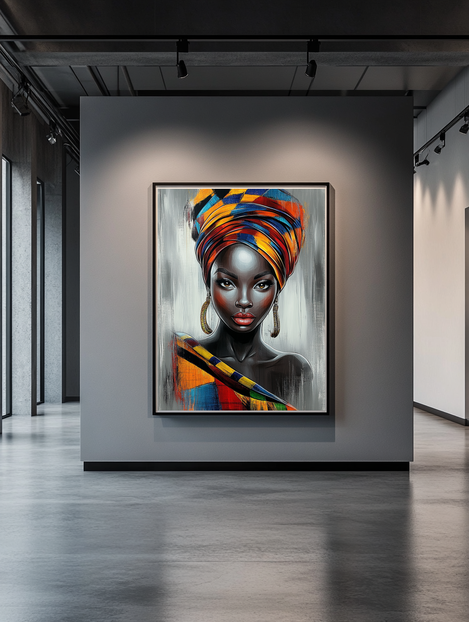 Tableau Décoratif Élégance Afro-Contemporaine - Artibar Tableaux de décoration Art abstrait