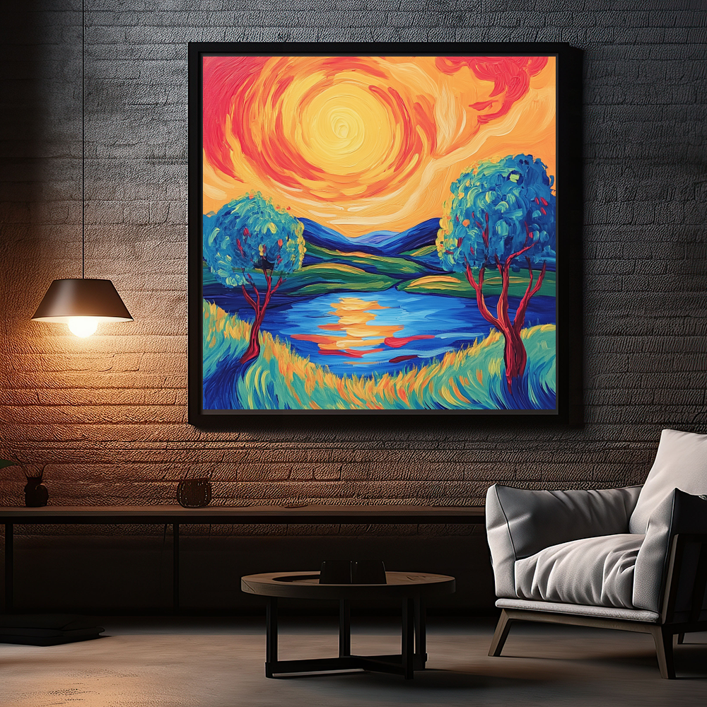 Tableau Décoratif Soleil Enchanté - Artibar Tableaux de décoration Art abstrait