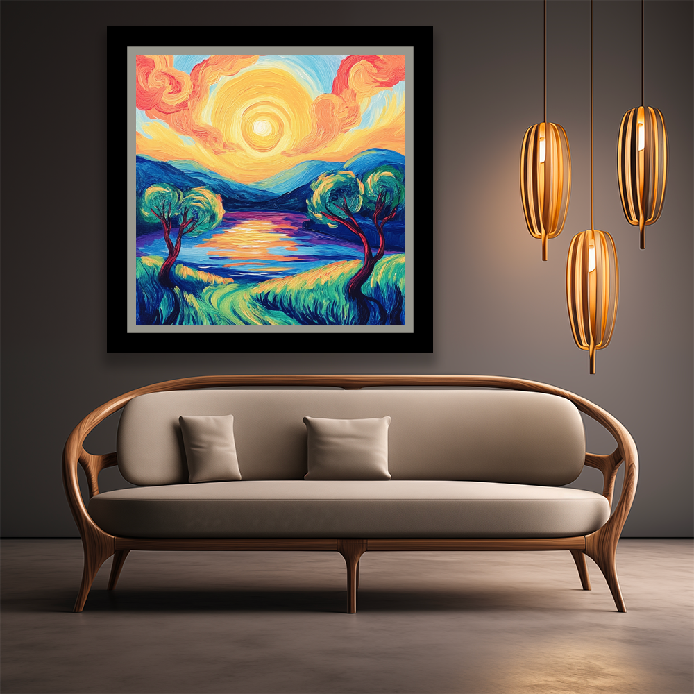 Tableau Décoratif Soleil Enchanté - Artibar Tableaux de décoration Art abstrait