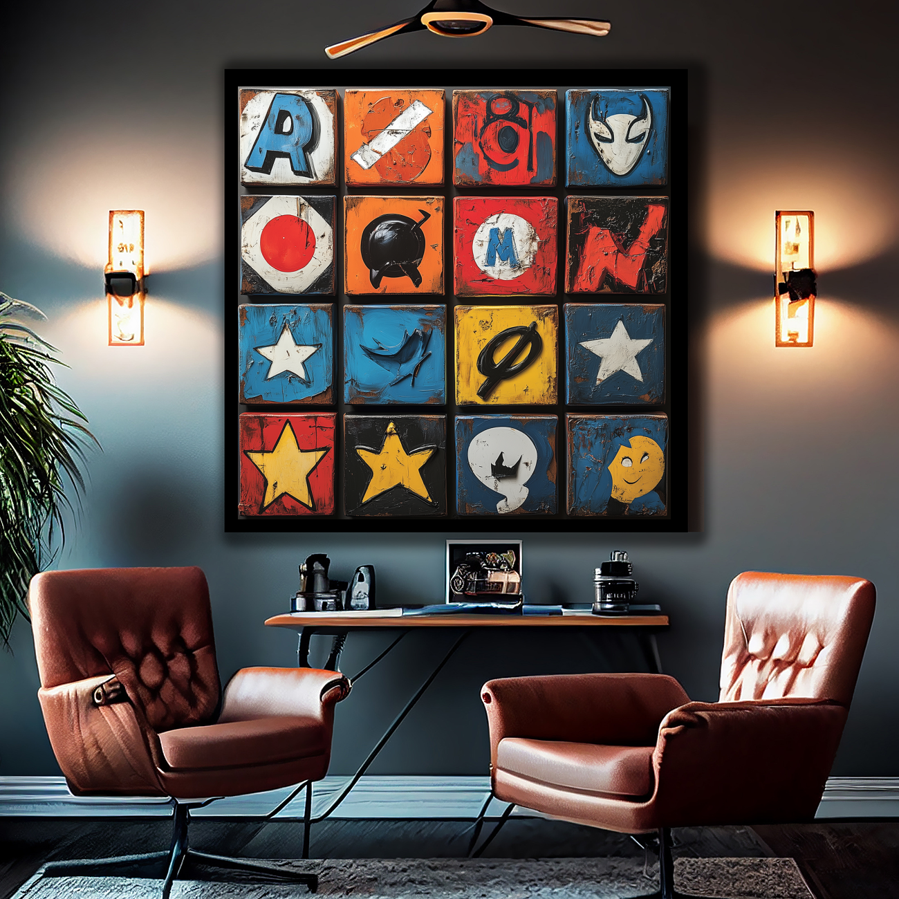 Tableau Décoratif Pixel Pop Comics - Artibar Tableaux de décoration Art abstrait