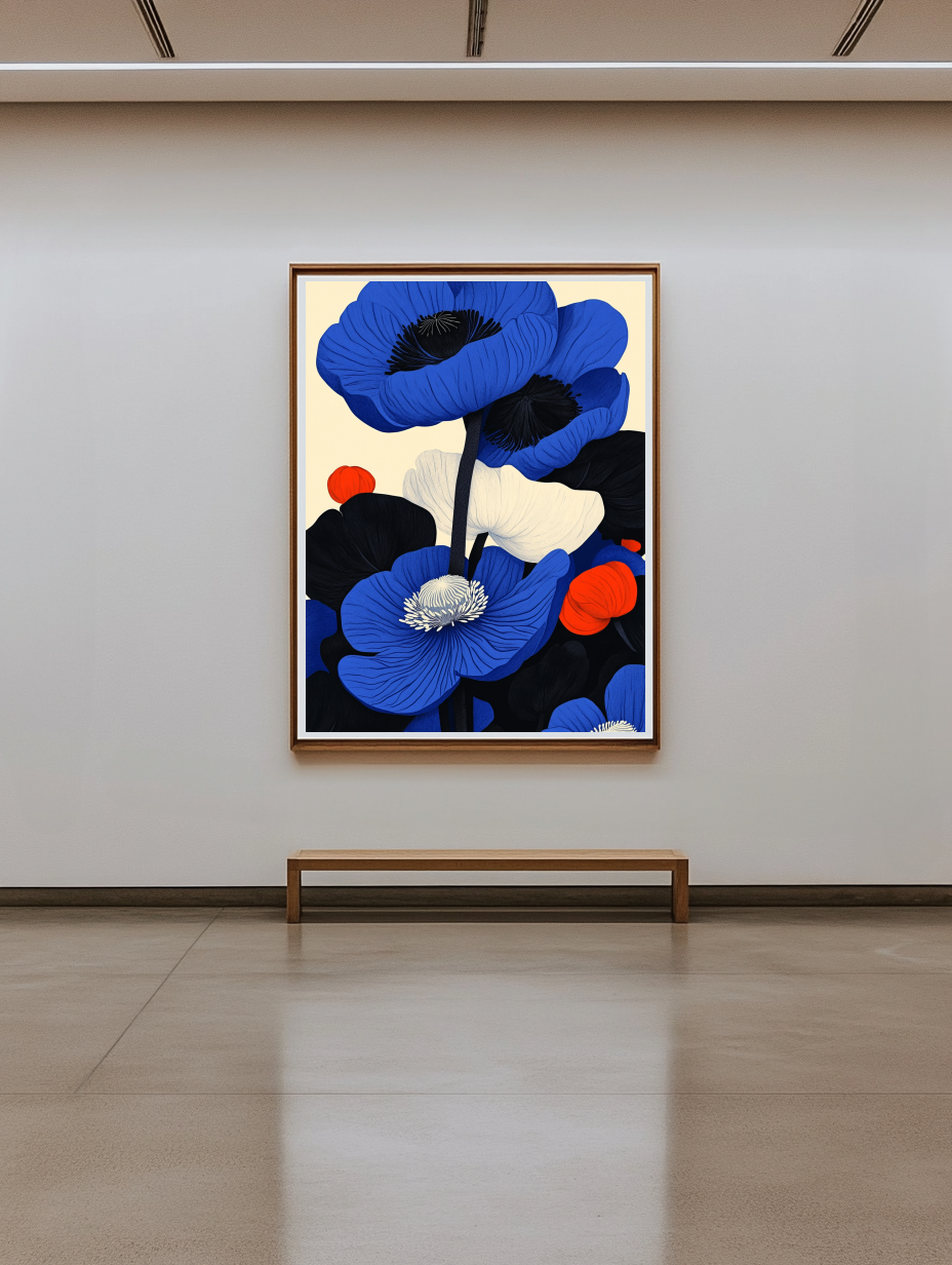 Tableau Décoratif Pivoines Électriques - Artibar Tableaux de décoration Art abstrait