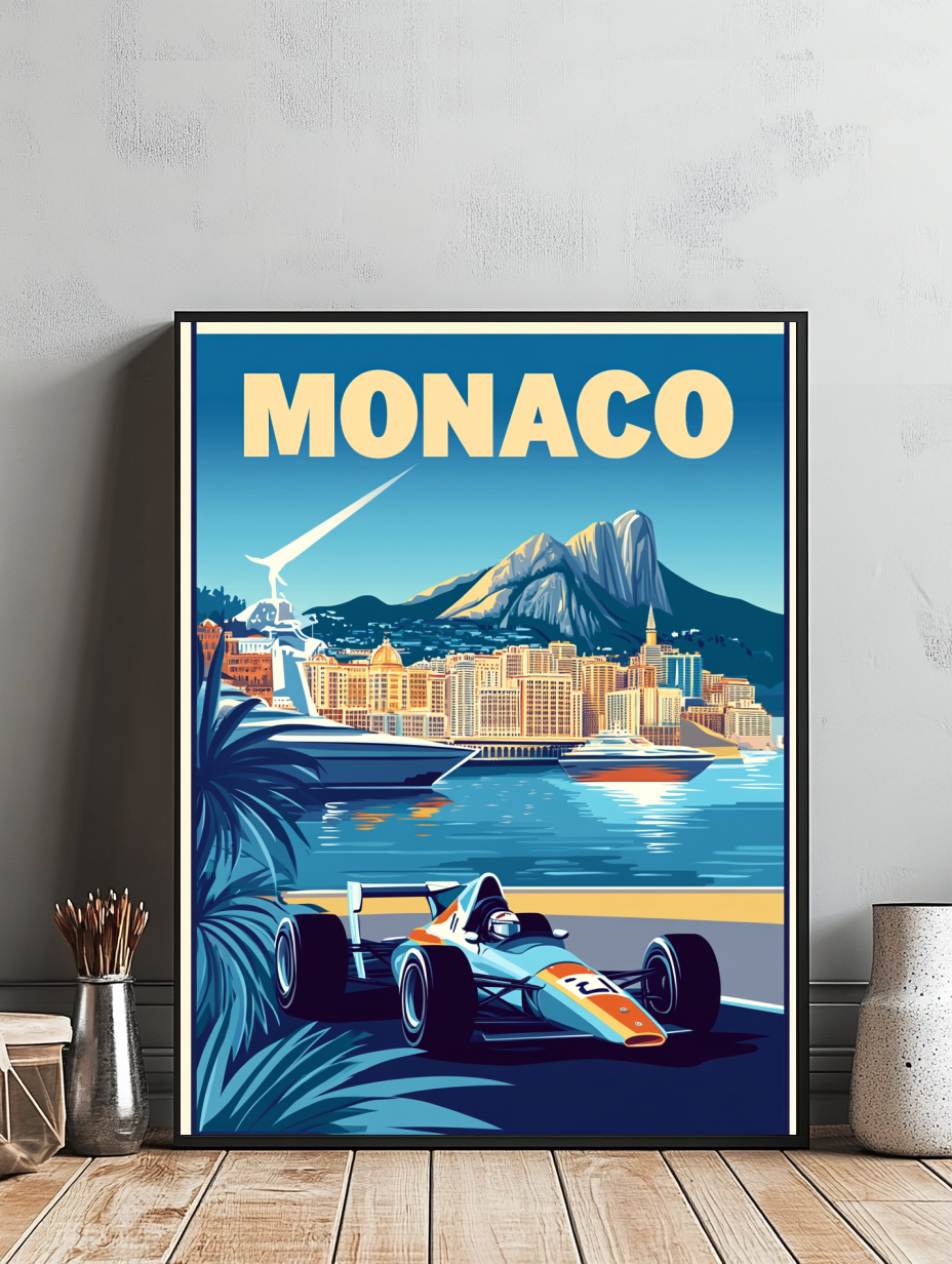 Tableau Décoratif Vintage Monaco
