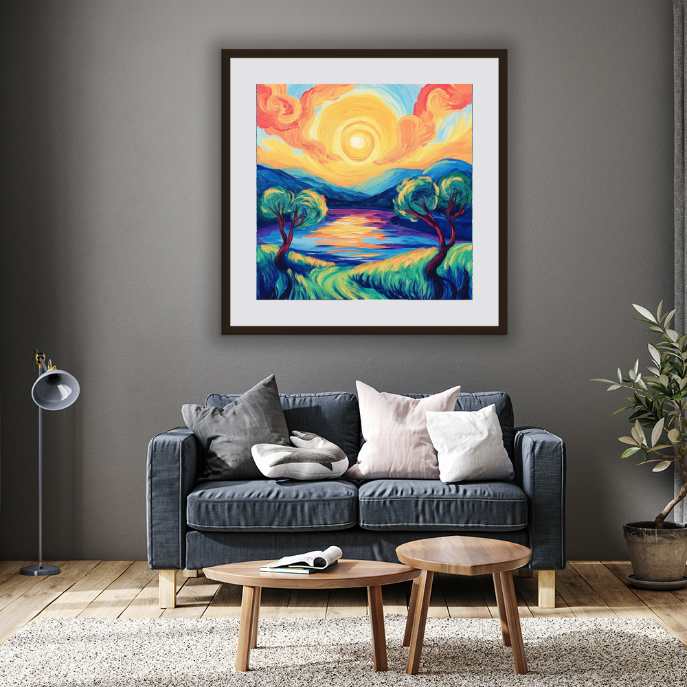 Tableau Décoratif Soleil Enchanté - Artibar Tableaux de décoration Art abstrait