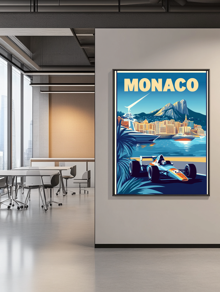 Tableau Décoratif Vintage Monaco
