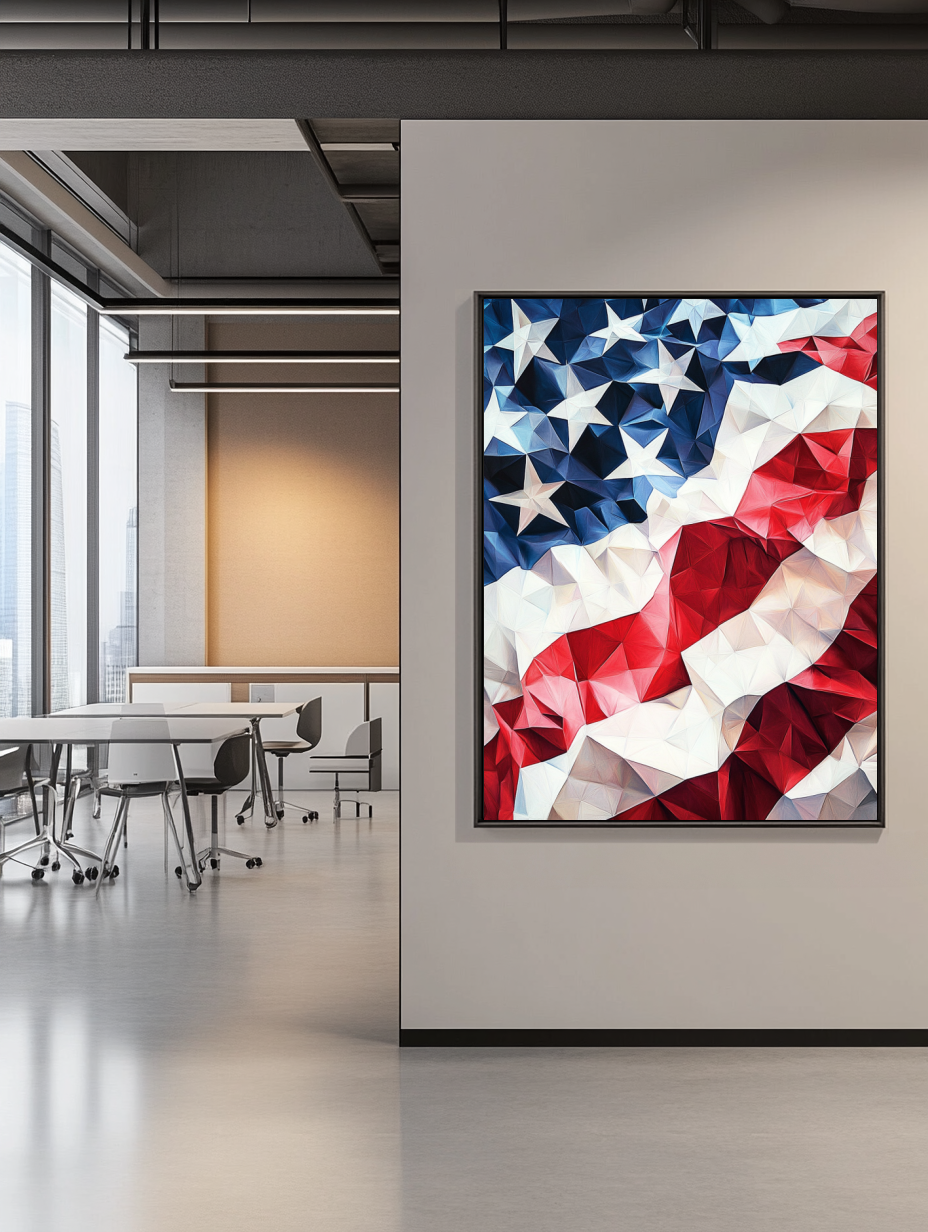 Tableau Décoratif Éclats Patriotiques - Artibar Tableaux de décoration Art abstrait