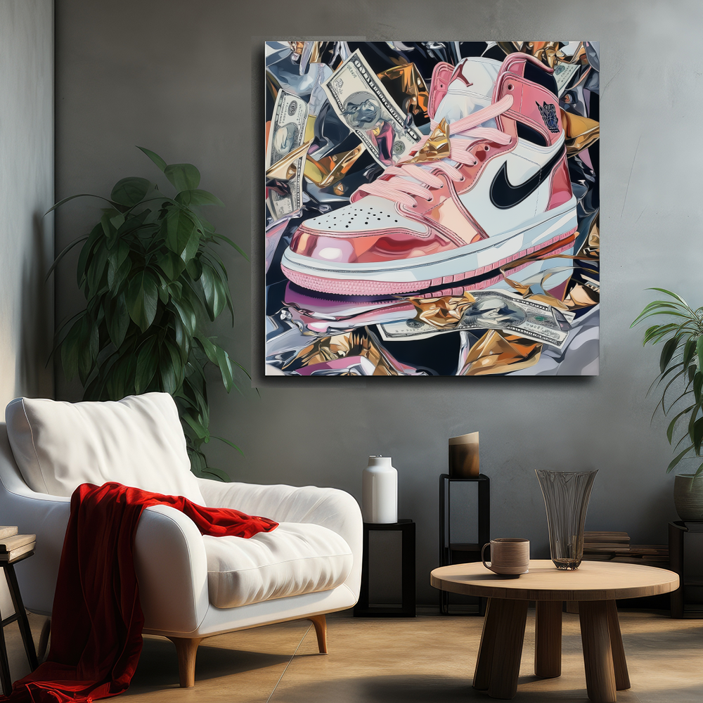 Tableau Décoratif Sneaker Luxe Pop - Artibar Tableaux de décoration Art abstrait