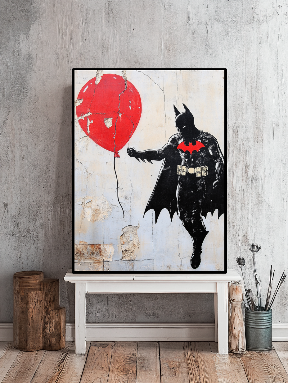 Tableau Décoratif Street-Art Batman Rêveur - Artibar Tableaux de décoration Art abstrait