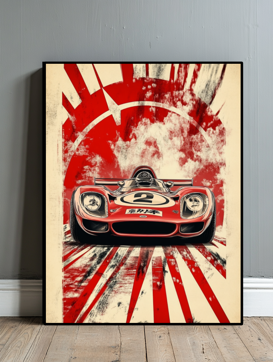 Tableau Décoratif Vintage Racing Fury - Artibar Tableaux de décoration Art abstrait
