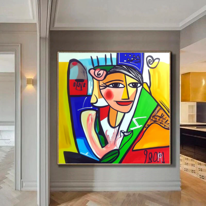 Tableau Décoratif Cubiste Coloré - Artibar Tableaux de décoration Art abstrait