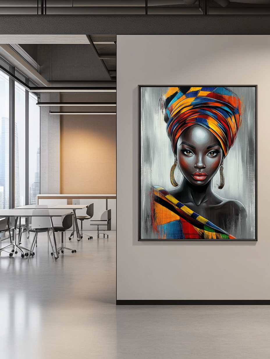 Tableau Décoratif Élégance Afro-Contemporaine - Artibar Tableaux de décoration Art abstrait