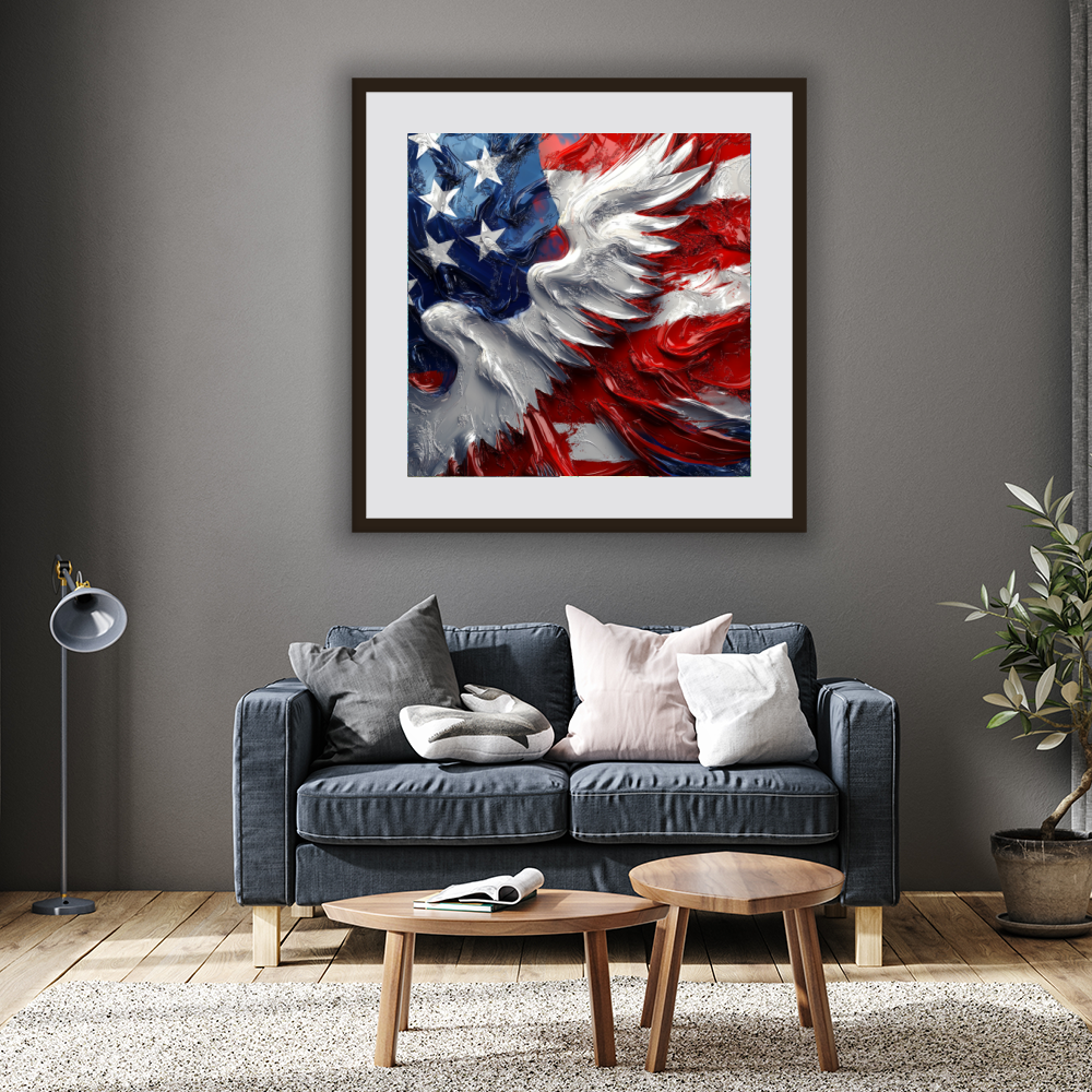 Tableau Décoratif Aigle Patriotique - Artibar Tableaux de décoration Art abstrait