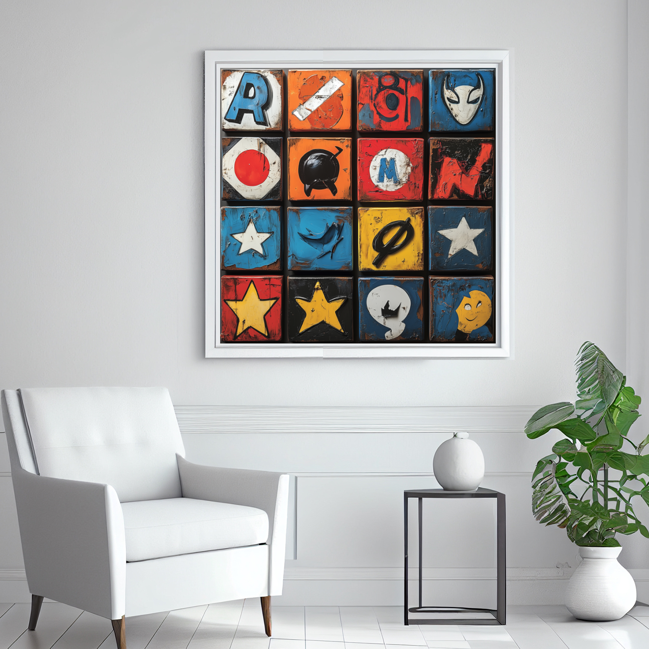 Tableau Décoratif Pixel Pop Comics - Artibar Tableaux de décoration Art abstrait