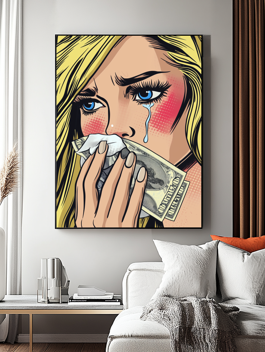Tableau Décoratif Cry Money - Artibar Tableaux de décoration Art abstrait