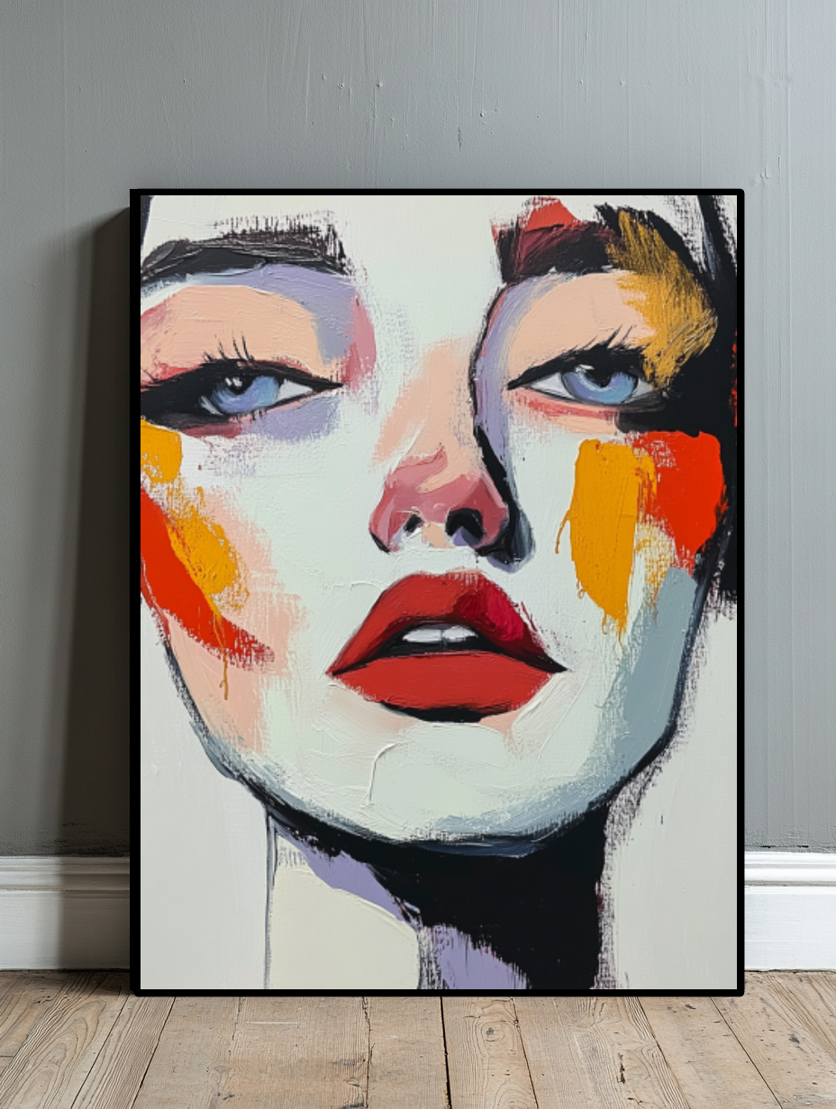 Tableau Décoratif Expression Visage Intense - Artibar Tableaux de décoration Art abstrait