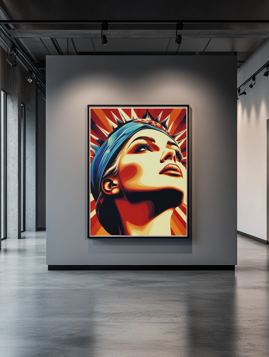 Tableau Décoratif Pop Art Liberté Rayonnante