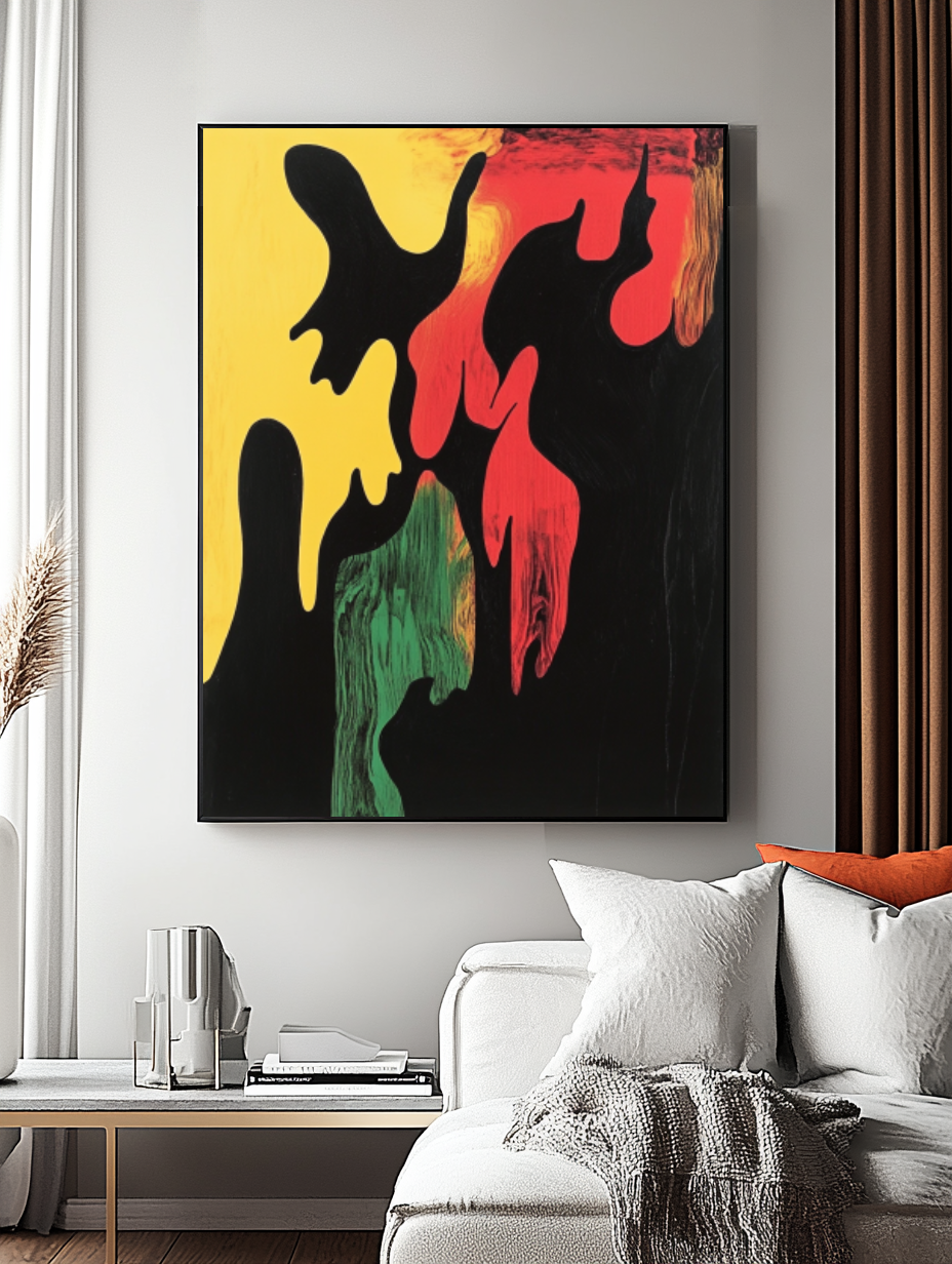 Tableau Décoratif Flamboyant Abstrait - Artibar Tableaux de décoration Art abstrait