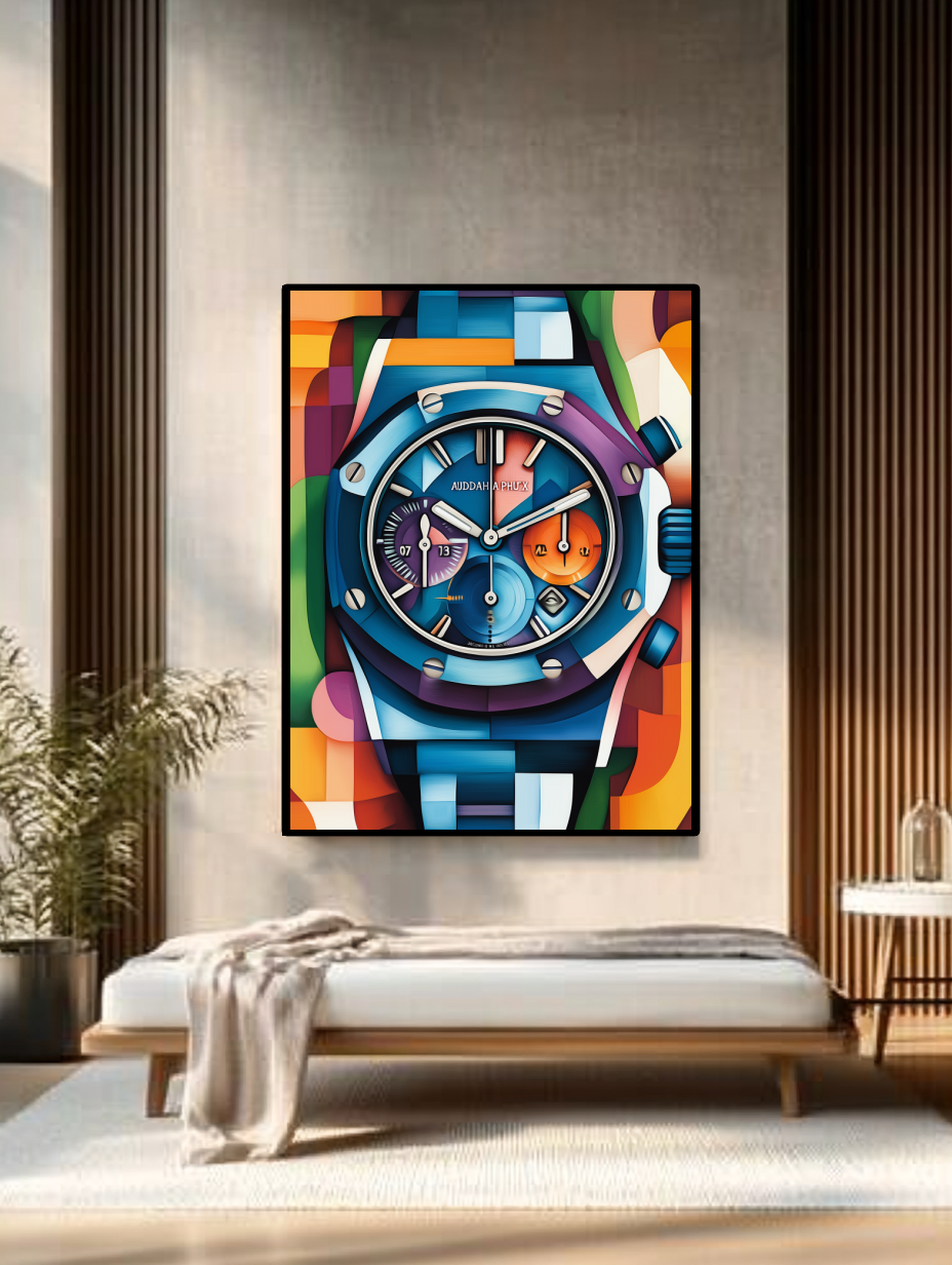 Tableau Décoratif Montre Abstraite Dynamique - Artibar Tableaux de décoration Art abstrait