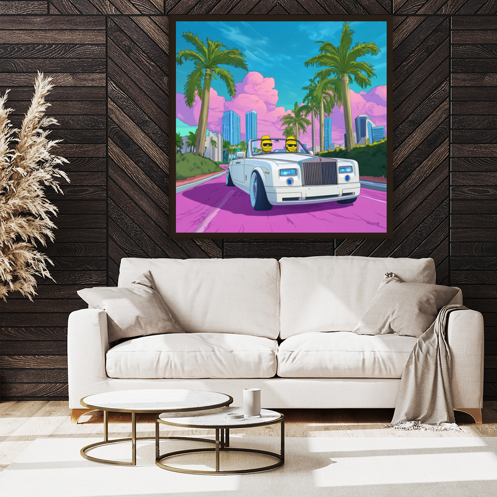 Tableau Décoratif Miami Vibes Futuriste
