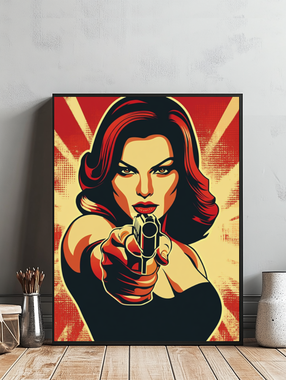 Tableau Décoratif Femme Fatale Pop Art - Artibar Tableaux de décoration Art abstrait