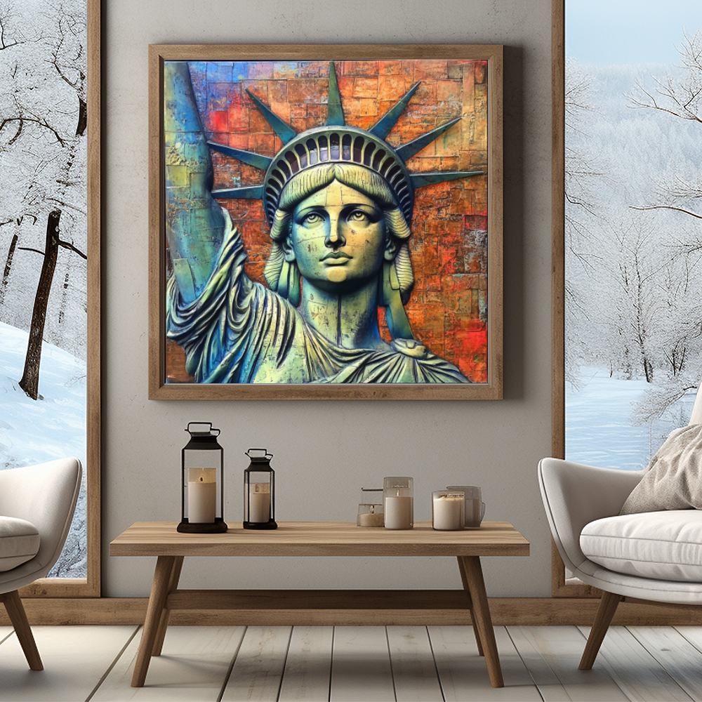 Tableau Décoratif Statue de Liberté Sublimée - Artibar Tableaux de décoration Art abstrait