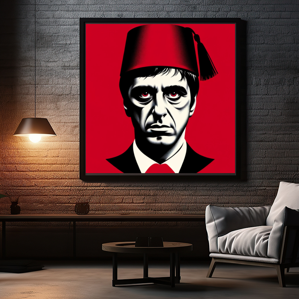 Tableau Décoratif Élégance Rouge et Noir - Artibar Tableaux de décoration Art abstrait