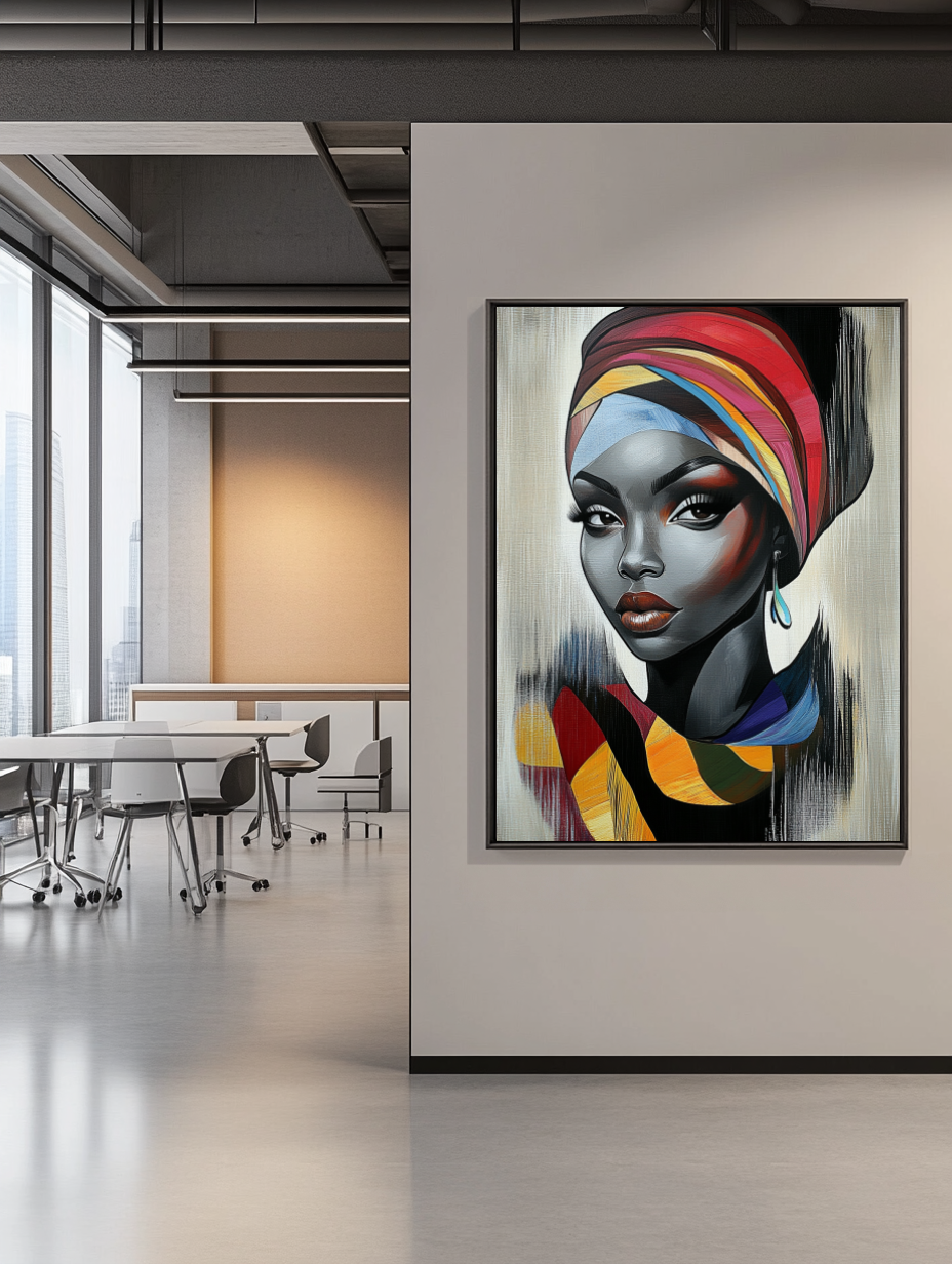 Tableau Décoratif Élégance Afro-Contemporaine - Artibar Tableaux de décoration Art abstrait