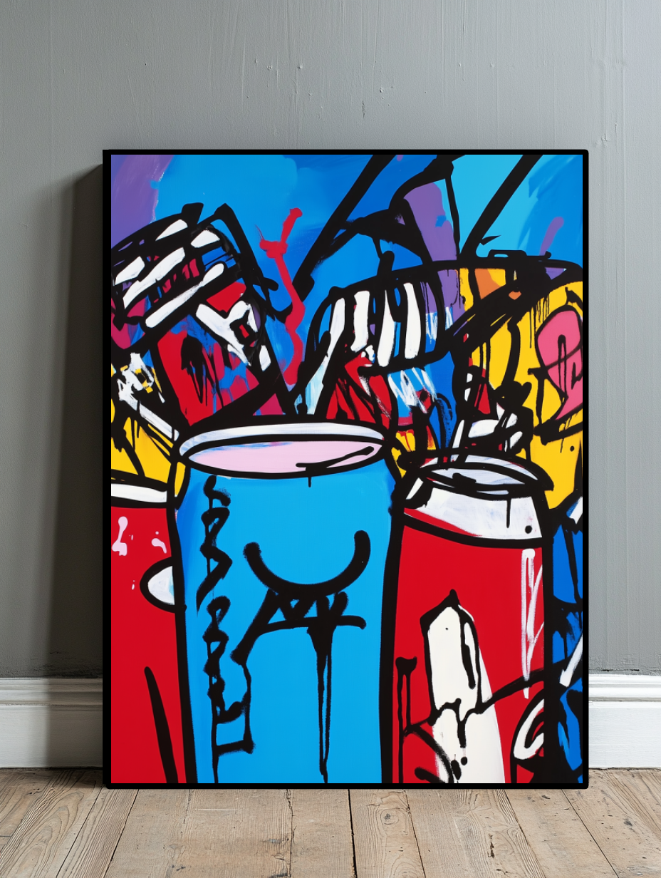 Tableau Décoratif Soda Pop Coloré - Artibar Tableaux de décoration Art abstrait